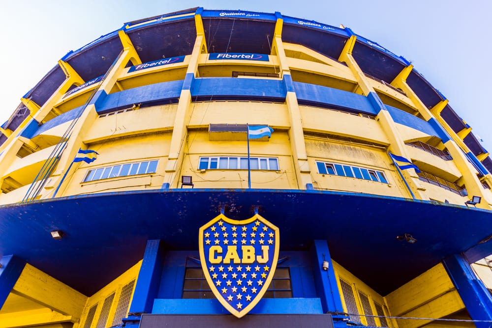 The Bombonera in La Boca neighborhood, home stadium of Boca Juniors.