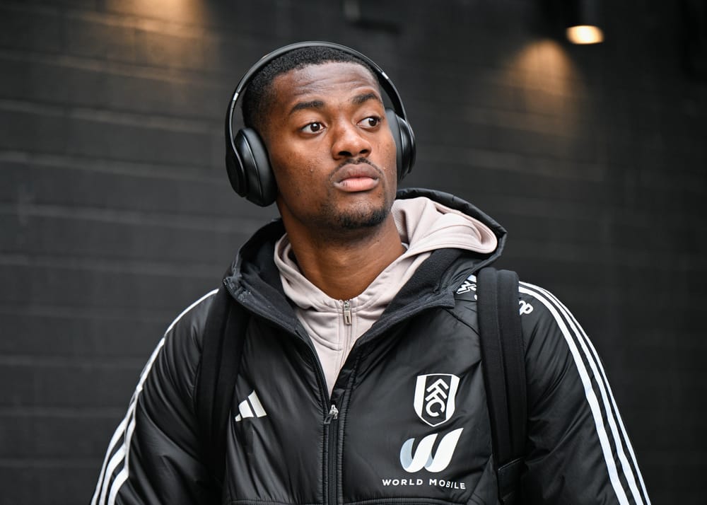 Tosin Adarabioyo of Fulham arrives ahead of the match.