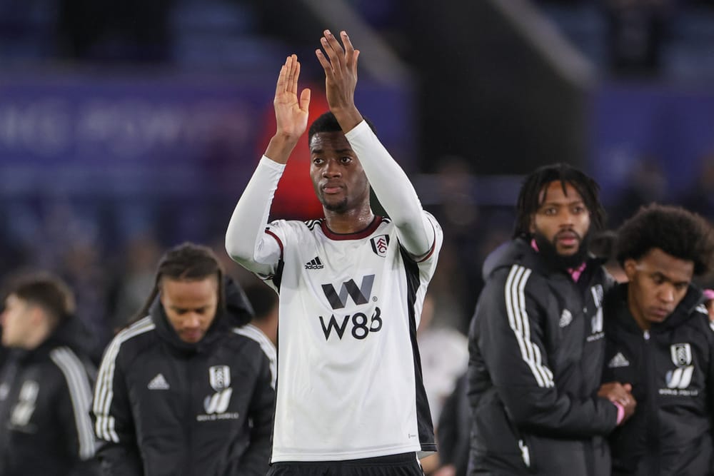 Tosin Adarabioyo #4 of Fulham applauds.